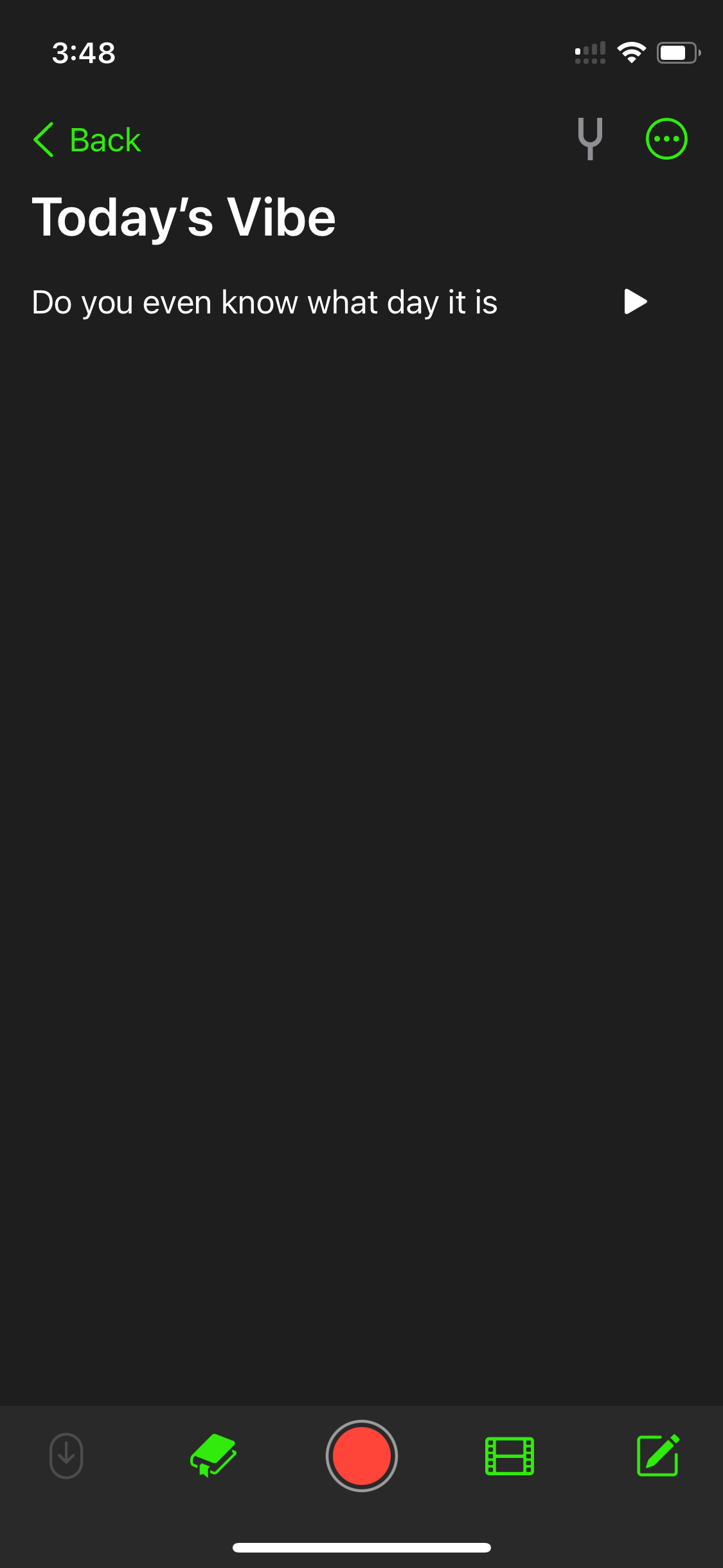 A new song note automatically titled by AI based on the recording content, showing a descriptive title without any manual input from the songwriter